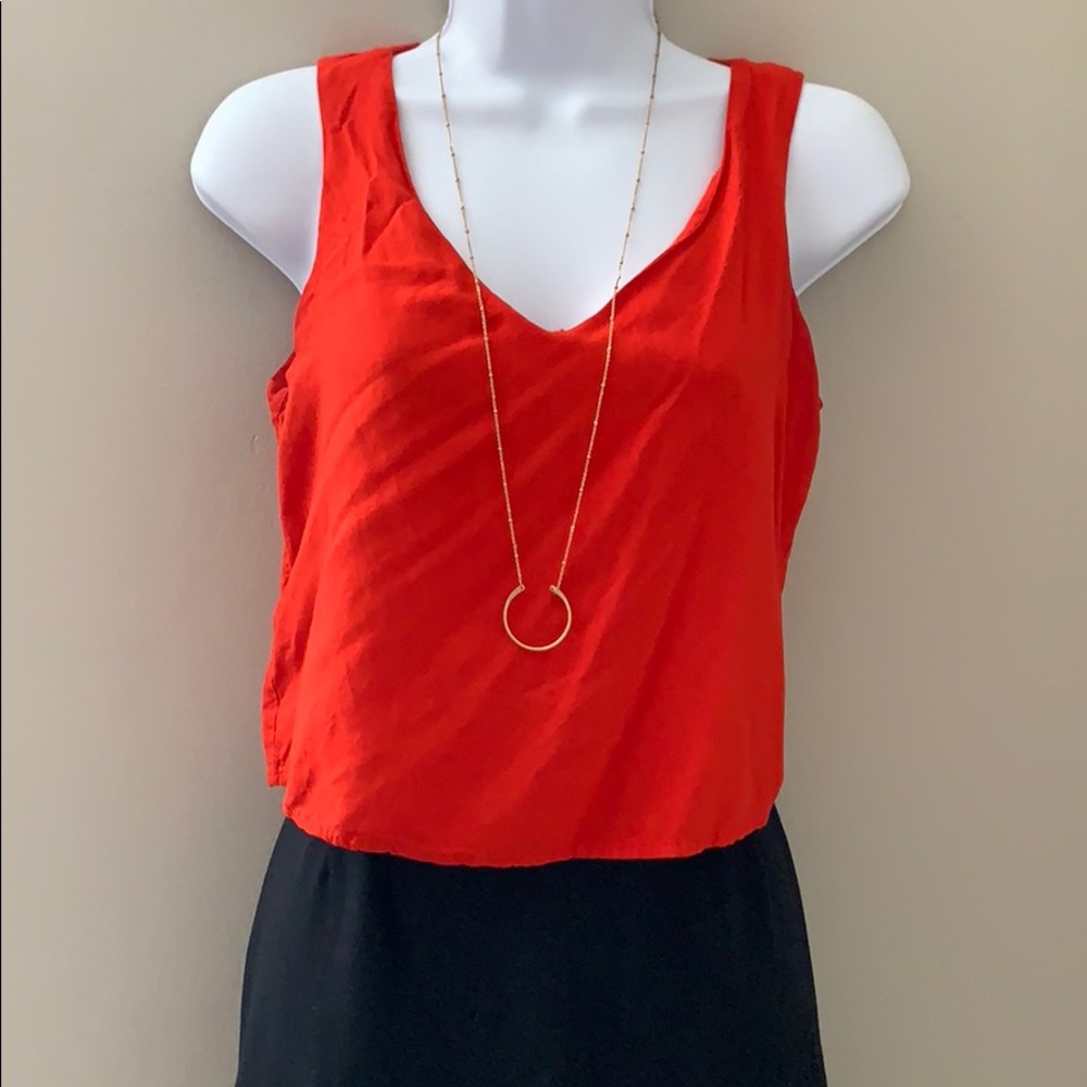 Red crop top